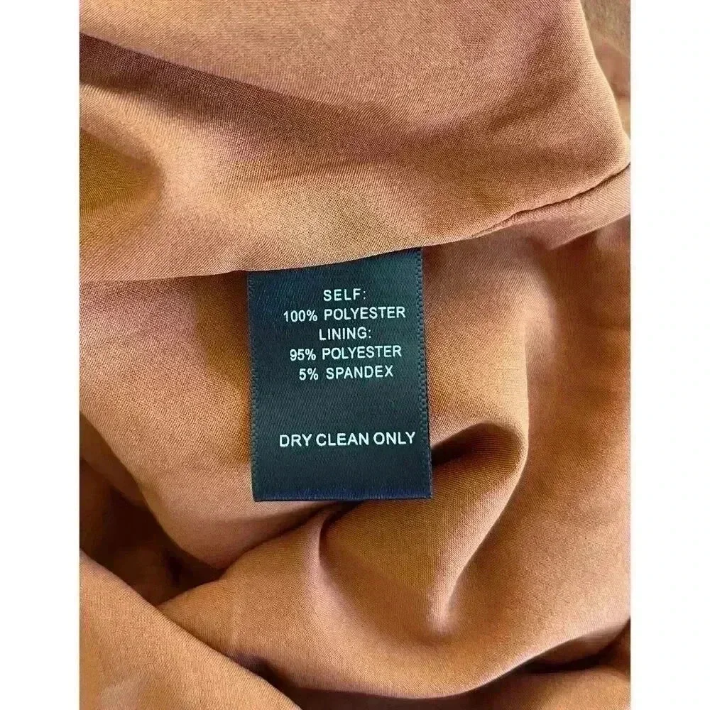 Gianni Bini Faux Suede Camel Tan Zip Snap Flat Front Mini Skirt Size Medium Fall